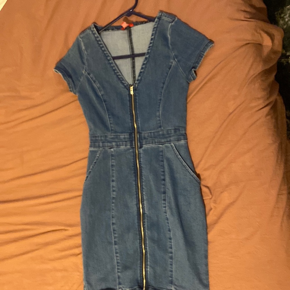 GUESS denim dress with front zipper